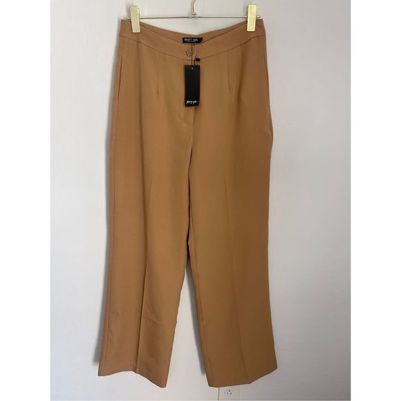 NASTY GAL Premium Tailored Wide Leg Pants Size Large NWT - Picture 1 of 10